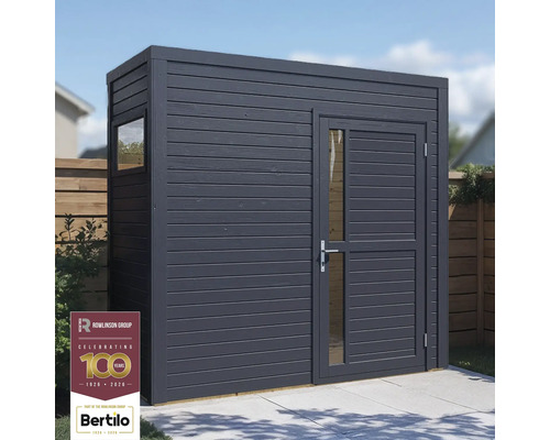 Houten tuinhuis met raam en deur