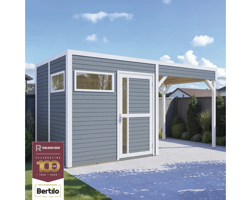 Tuinhuis met overkapping van hout