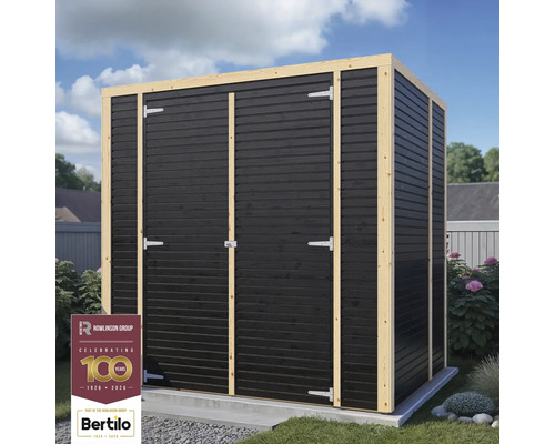 Tuinhuis met houten deuren