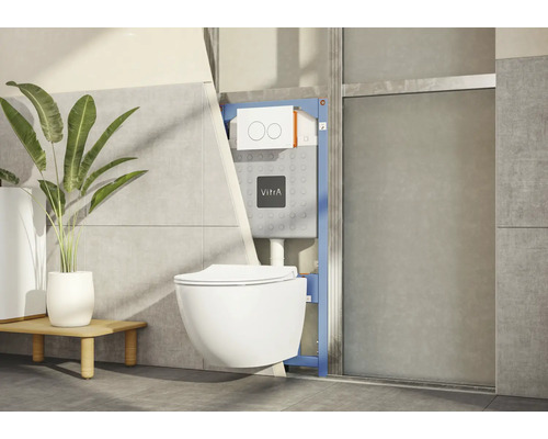 Opbouwreservoir met hangtoilet in een moderne badkamer