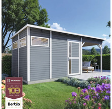 Tuinhuis met terras en ramen