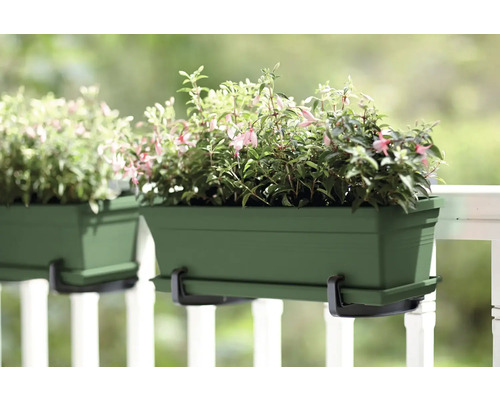 Bloembak met beugel en beplanting