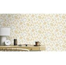 Decoratief behang met bladerpatroon op een kantoormuur