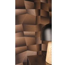 Close-up van een muur met een driedimensionale paneelstructuur