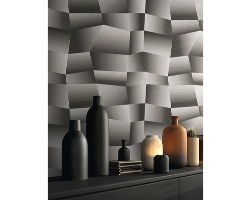 Wanddecoratie met driedimensionale wandpanelen en decoratie