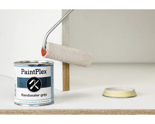 PaintPlex randsealer grijze blik met verfroller