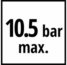 Maximale druk 10.5 bar