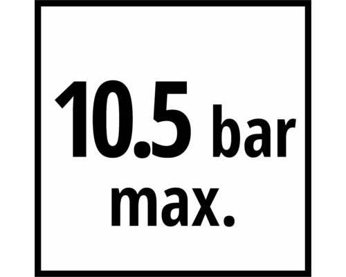 Maximale druk 10.5 bar