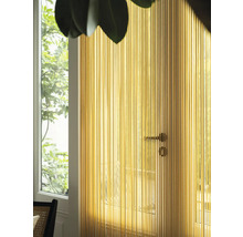 Kamer scène met draadgordijnen als deur gordijn