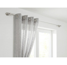 Gordijn aan roestvrijstalen draadgordijnroede voor raam