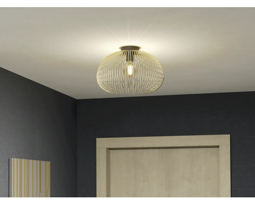 Plafondlamp met filigrain lampenkap in de ruimte