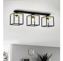 Plafondlamp met drie lampen in geometrisch ontwerp