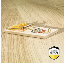 Houten muizenval met kaas
