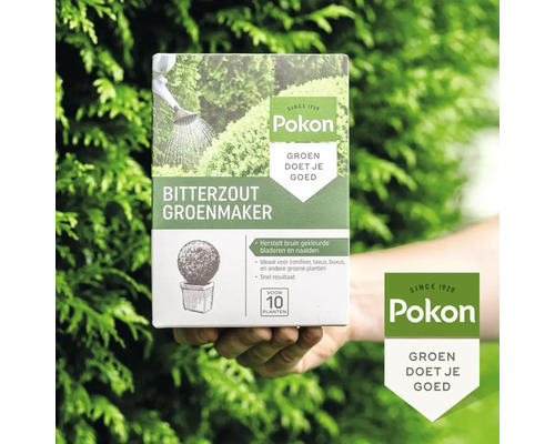 Pokon Bitterzout Groenmaker verpakking voor tien planten
