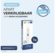 GROHE QuickGlue A1 lijm voor GROHE QuickFix badkameraccessoires, apart verkrijgbaar, een stuk, symbool voor lijmen, GROHE Logo.