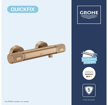 Grohe Quickfix thermostaatkraan voor de douche met 38 graden temperatuurbegrenzung, inclusief QuickSpanner, ontworpen in Duitsland, 5 jaar garantie.