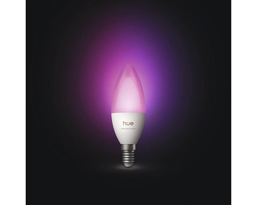 Philips Hue E14 ledlamp White and Color Ambiance in kaarsvorm.