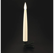 LED-kerstboomkaars met bevestigingsclip, op batterijen, wit.