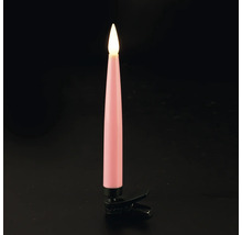 LED-kerstboomkaars met clip, roze