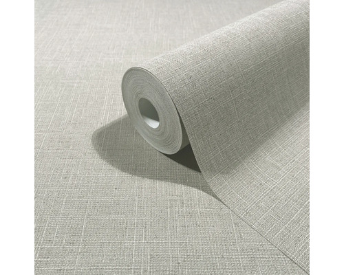 Vliesbehang met linnenstructuur, rol behang met textieloptiek.