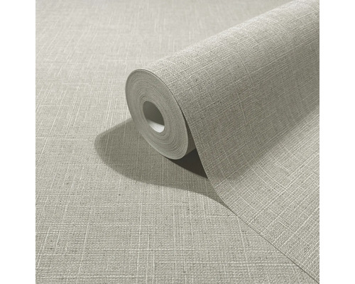 Behang met linnenlook, behangrol met gestructureerd oppervlak.