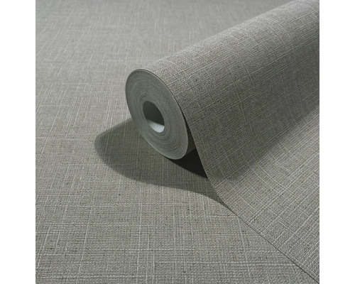 Behangrol met fijne structuur in geweven linnenlook.