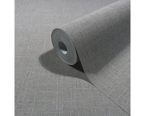 Behangrol met fijne textuur in linnenlook