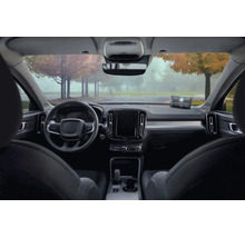 Auto-ontvochtiger kussen op het dashboard in het moderne interieur van een voertuig.