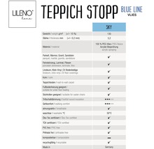 Productgegevensblad Teppichstopp Blue Line Vlies Sky met eigenschappen en keurmerken