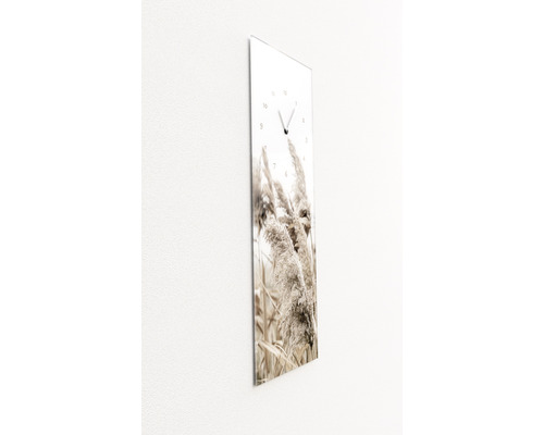 Rechthoekige wandklok met rietmotief