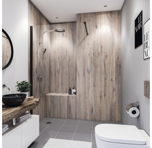 Moderne badkamer met douche, wastafel en toilet