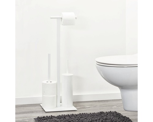 Vrijstaande badkamer set met toiletborstel en papierhouder in de badkamer