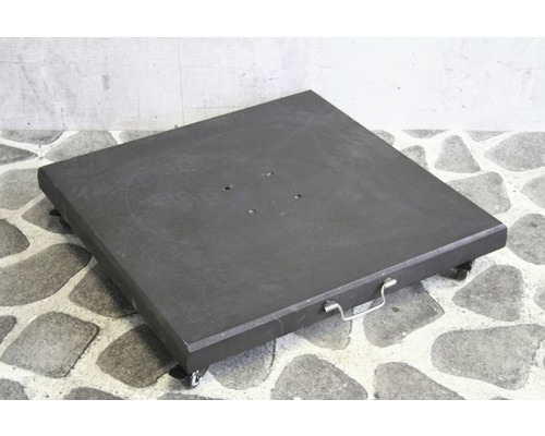 Vierkante parasolvoet met wielen en handgreep