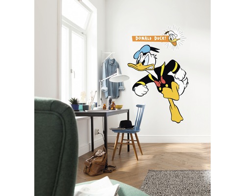 Woonkamer met muursticker Donald Duck