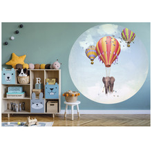 SPECIAL DECORATION Fotobehang vlies Luchtballon Olifant ø 190 cm