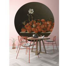 SPECIAL DECORATION Fotobehang vlies Adriaen Coorte Stilleven met bosaardbeien ø 142,5 cm
