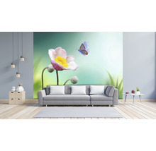 SPECIAL DECORATION Fotobehang vlies Bloem met vlinder 340x254 cm