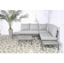 SENS-LINE Loungeset Leroy 4-delig aluminium antraciet incl. kussens 250x250 cm