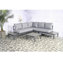 SENS-LINE Loungeset Leroy 4-delig aluminium antraciet incl. kussens 250x250 cm