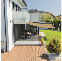 WINDHAGER Schaduwdoek Capri vierkant zand 500x500 cm