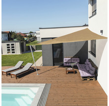 WINDHAGER Schaduwdoek Capri driehoek zand 500x500x500 cm