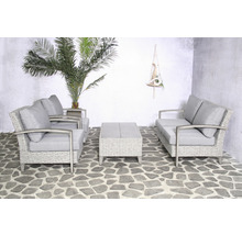 Tuinmeubelset met bank, fauteuil en tafel voor buiten