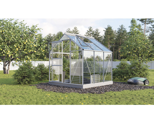 VITAVIA Tuinkas Planet 3800 veiligheidsglas 3 mm alublank, 195x195x207 cm