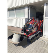 Compactlader met kabelhaspel in laadbak