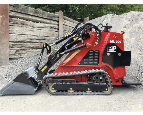 Rode PowerPac ML300 minilader met rupsbanden en schep