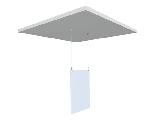 Plafondmontage voor een bord met stalen kabels