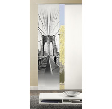 HOME FASHION Paneelgordijn Brug zwart/wit 60x245 cm