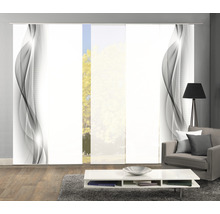 HOME FASHION Paneelgordijn Neblana grijs 60x245 cm set van 5