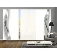 HOME FASHION Paneelgordijn Neblana wit 60x245 cm set van 6