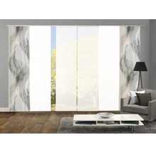 HOME FASHION Paneelgordijn Torre wit 60x245 cm set van 6